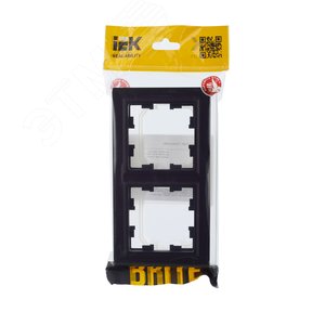 BRITE Рамка 2 поста IP44 РУ-2-БрЧ-44 черный - фото 5