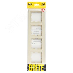 BRITE Рамка 4 поста РУ-4-БрКр бежевый - фото 5