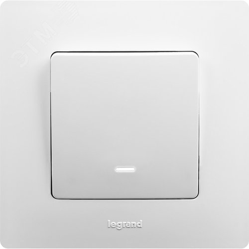 Выключатель 1-клавишный с подсветкой/индикацией 10А безвинтовое крепление белый ETIKA - фото 6