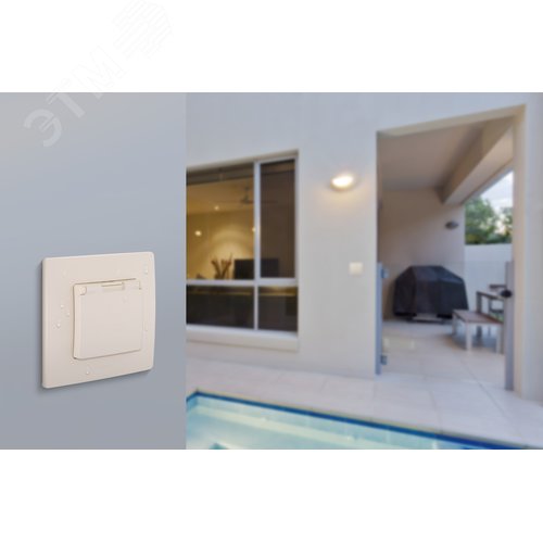 Розетка 1-местная с заземлением с защитными шторками и крышкой 16А IP44 слоновая кость ETIKA - фото 7