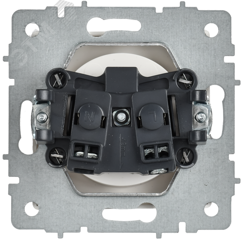 BRITE Розетка 1-местная без заземления без защитных шторок 10А РС10-1-0-БрАБ арктический белый IEK - фото 4