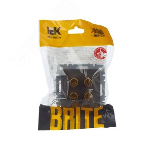 BRITE Аудиорозетка 4 поста РА10-БрТБ темная бронза - фото 6