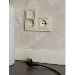 BRITE Рамка 2 поста IP44 РУ-2-БрКр-44 бежевый - фото 6