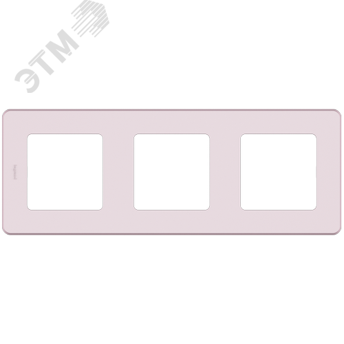 Рамка 3-местная розовый INSPIRIA - фото 1