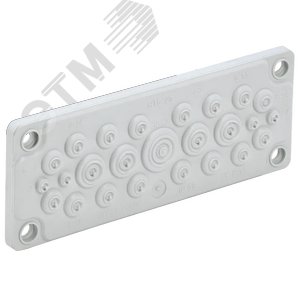 Изображение товара TITAN Ввод кабельный мембранный 25 отверстий d=5-26мм IP65 серый (шт)