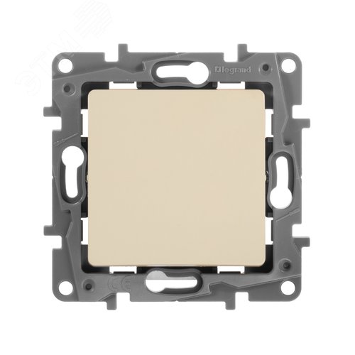 Выключатель 1-клавишный проходной самовозвратный 6А безвинтовое крепление слоновая кость ETIKA - фото 3