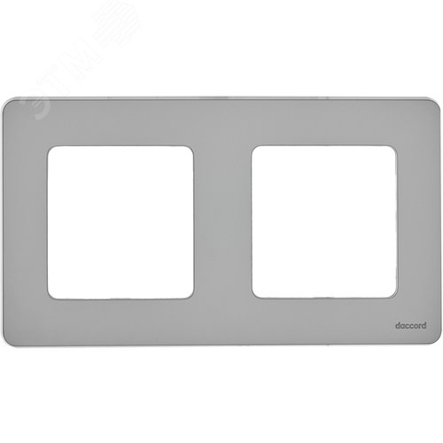 Рамка 2-местная алюминий INSPIRIA - фото 2