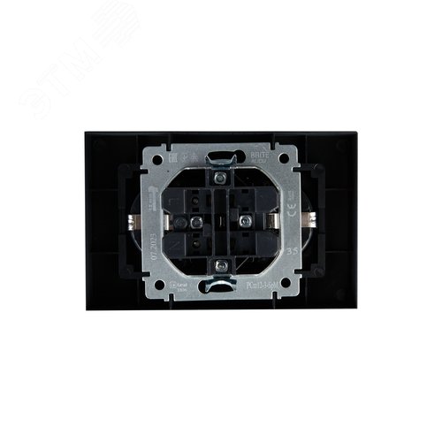 BRITE Розетка двойная с заземлением с защитными шторками 16А в сборе РСш12-3-БрМ маренго - фото 5