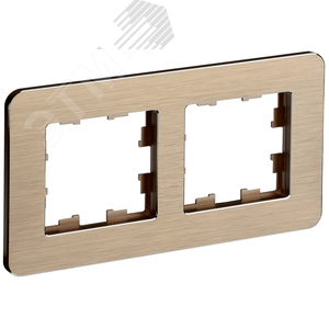 Изображение товара BRITE Рамка 2 поста РУ-2-1-Бр металл шампань RE AL IEK (шт)