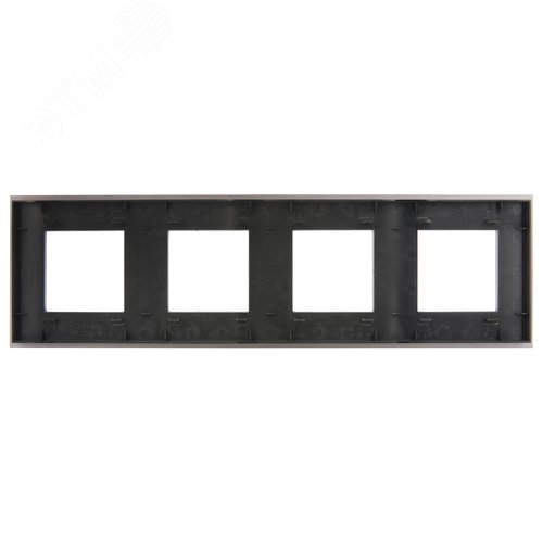 SKANDY Рамка 4-местная SK-F24Sh стекло шампань IEK - фото 3