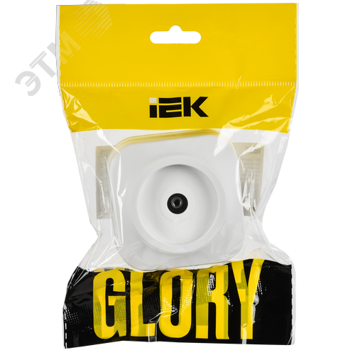 GLORY Розетка для открытой установки TV РТВ20-ХБм белый матовый IEK - фото 2