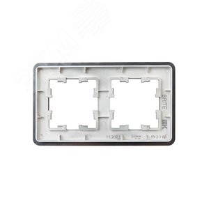 BRITE Рамка 2 поста РУ-2-1-Бр металл титан RE IEK - фото 3
