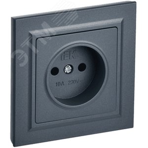 Изображение товара BRITE Розетка 1 пост без заземления без защитных шторок 10А в сборе РСР10-1-0-БрМ маренго IEK (шт)