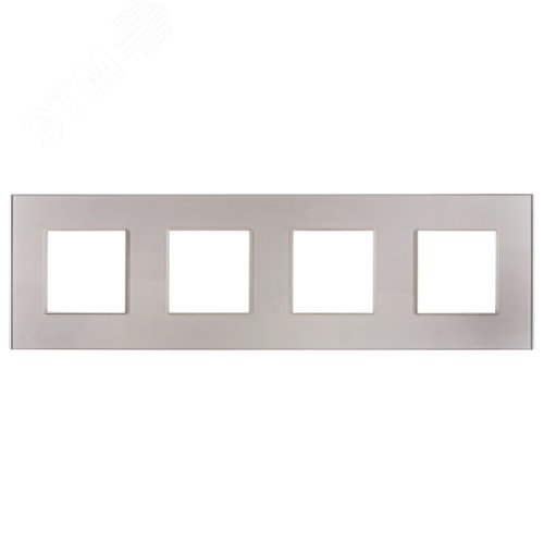 SKANDY Рамка 4-местная SK-F24Sh стекло шампань IEK - фото 4