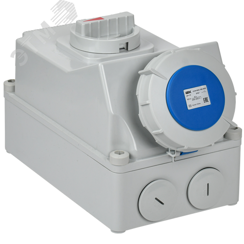 Изображение товара Розетка с механической блокировкой ССИ-833 63А-6ч/220В 2P+PE IP67 IEK (шт)