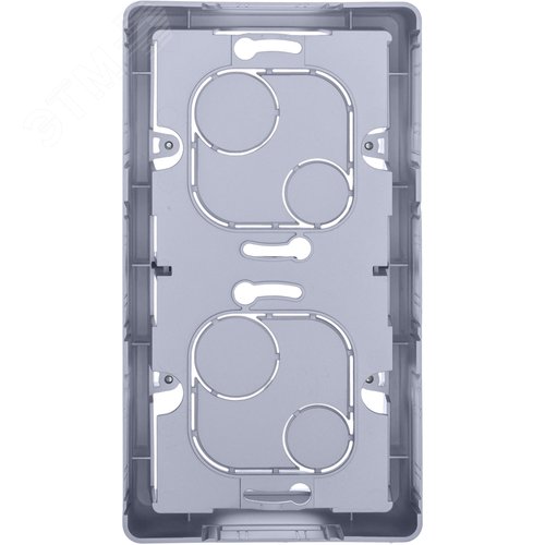 Коробка для накладного монтажа 2-местная алюминий INSPIRIA - фото 4