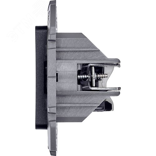Розетка компьютерная двойная RJ45 категория 5Е UTP антрацит INSPIRIA - фото 4