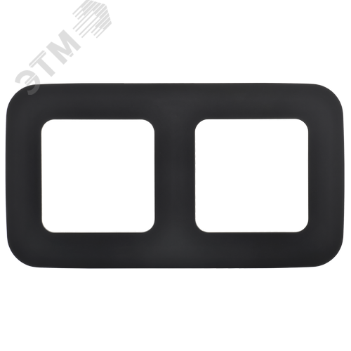 FLITE ARTISTIC Рамка 2-местная РУ-2-А-ФлЧ черный IEK - фото 5