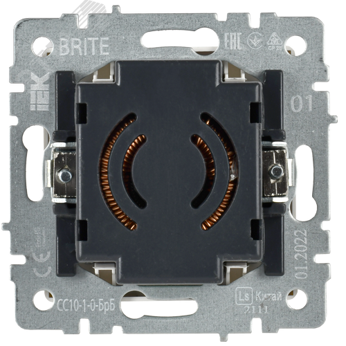 BRITE Светорегулятор поворотно-нажимной 600Вт СС10-1-0-БрБ белый - фото 5