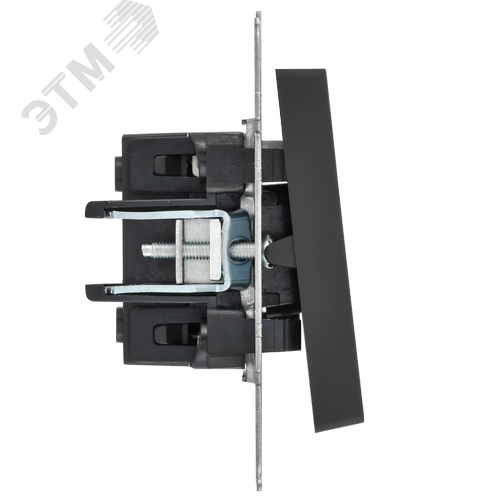 BRITE Выключатель одноклавишный с индикацией 10А ВС10-1-1-БрГ графит - фото 5