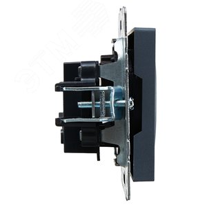 BRITE Розетка 1 пост без заземления с защитными шторками 10А РСш10-2-БрМ маренго IEK - фото 3