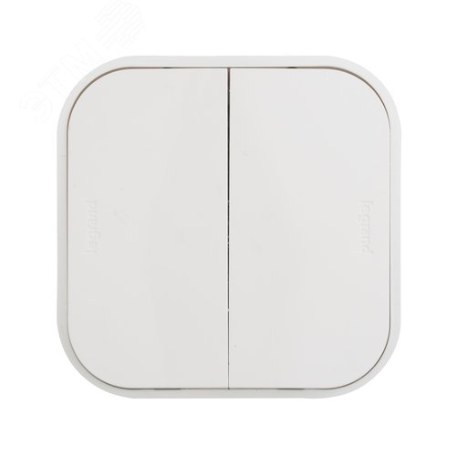 Изображение товара Выключатель 2-клавишный для открытой установки 10А белый QUTEO (шт)