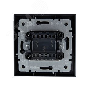 BRITE Выключатель двухклавишный 10А в сборе ВСР10-2-0-БрМ маренго IEK - фото 5