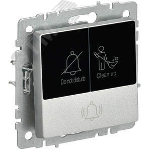 BRITE Кнопка звонка с индикацией для отелей 10А ВС10-1-9-БрА алюминий IEK - фото 1