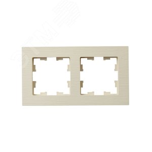 BRITE Рамка 2 поста РУ-2-Бр бежевый рифленый IEK - фото 2