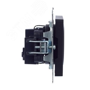 BRITE Розетка с заземлением без защитных шторок 16А РС11-1-0-БрЧ черный - фото 3