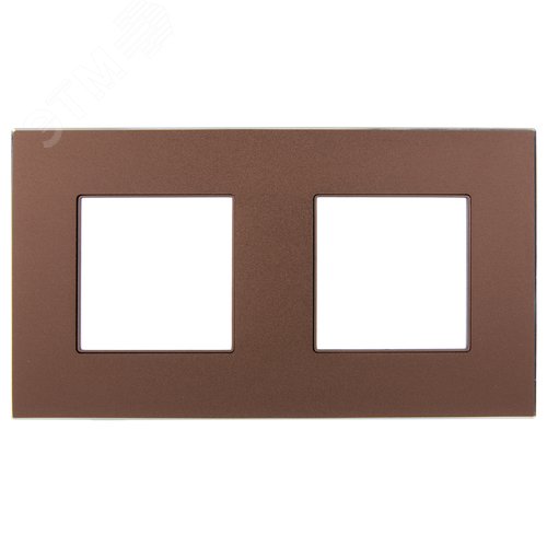 SKANDY Рамка 2-местная SK-F32Br металл шоколад IEK - фото 4
