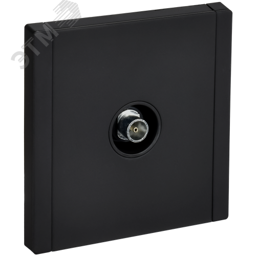 Изображение товара FORTE&PIANO Розетка TV оконечная FP128M металл черный IEK (шт)