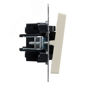 BRITE Выключатель одноклавишный самовозвратный 10А ВС10-1-4-БрКр бежевый - фото 3