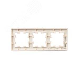 BRITE Рамка 3 поста РУ-3-2-БрП стекло персиковый матовый IEK - фото 3