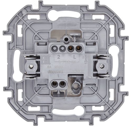 Выключатель 1-клавишный самовозвартный с нормально-открытым контактом 6А безвинтовое крепление слоновая кость INSPIRIA - фото 5