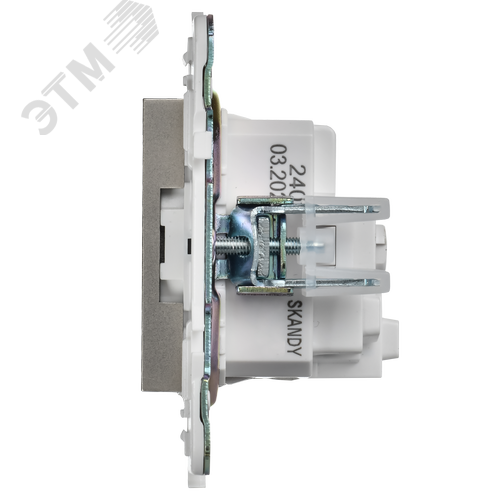 SKANDY Розетка с заземлением без защитных шторок 16А SK-R05Sh шампань IEK - фото 5