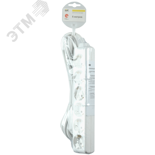 Удлинитель У06 6 мест 2Р+PЕ/5метров 3х1мм.кв 16А/250 - фото 2