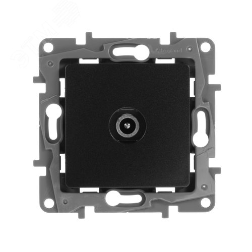 Розетка TV проходная антрацит ETIKA - фото 3