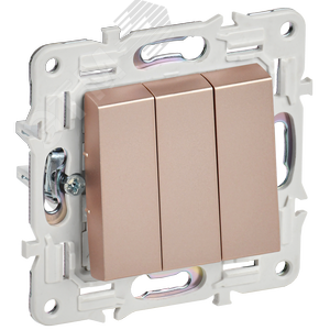 Изображение товара SKANDY Выключатель 3-клавишный 10А SK-V11Sa песочный IEK (шт)