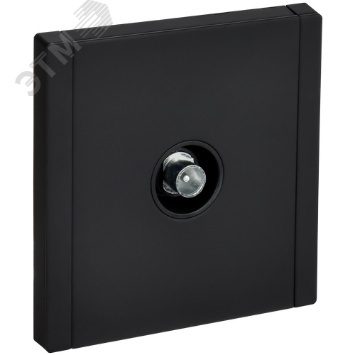Изображение товара FORTE&PIANO Розетка TV проходная FP129M металл черный IEK (шт)