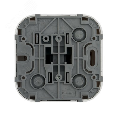 Выключатель 1-клавишный для открытой установки самовозвартный 6А безвинтовое крепление белый QUTEO - фото 3