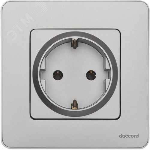 Розетка 1-местная с заземлением без защитных шторок 16А алюминий INSPIRIA - фото 7