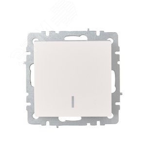 BRITE Выключатель одноклавишный проходной с индикацией 10А ВС10-1-7-БрЖ жемчуг IEK - фото 2