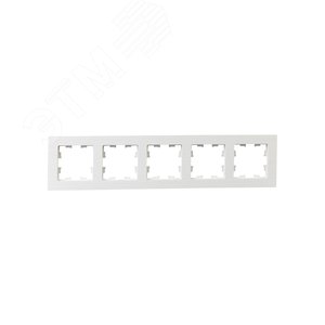 BRITE Рамка 5 постов РУ-5-Бр белый рифленый IEK - фото 2