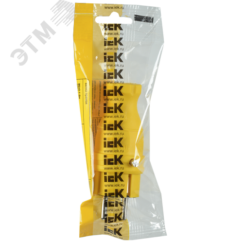 Вилка прямая ОМЕГА IP44 желтая ВБп3-1-0м - фото 2