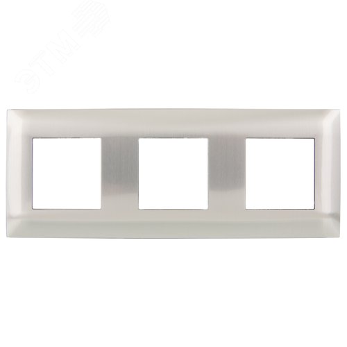 SKANDY Рамка 3-местная SK-F33N металл никель IEK - фото 3