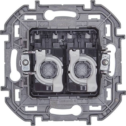 Розетка компьютерная двойная RJ45 категория 5Е UTP алюминий INSPIRIA - фото 6