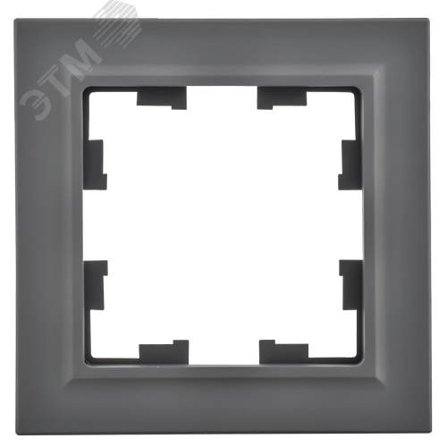 BRITE Рамка 1 пост РУ-1-БрГ графит - фото 4