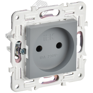 Изображение товара SKANDY Розетка без заземления без защитных шторок 10А SK-R02Gr серый IEK (шт)