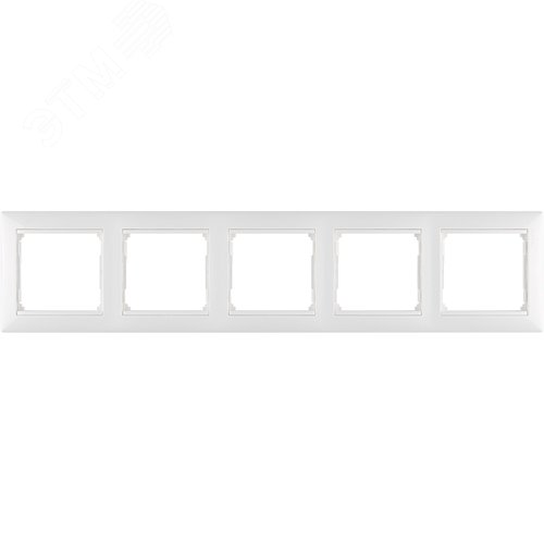 Рамка 5-местная белый VALENA - фото 3